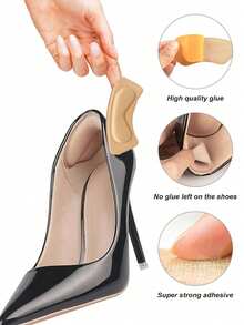 2 件高跟鞋鞋跟垫，防滑和防水泡鞋跟垫，鞋码减小器/调节器鞋跟垫 - 彩色 - 查看 3