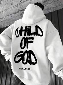 "Child Of God" Psalm 23 Graphic Hoodie | 100% Cotton Oversized Streetwear - Trắng 01 - Xem 1
