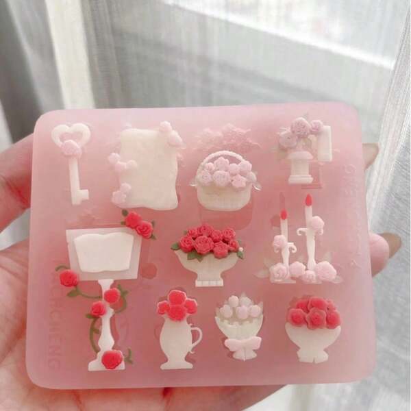 Harz Gussform Zubehör, Silikon Gussform Zubehör, Harz Flüssigform, Harz Schlüsselanhänger Silikonform, Harz Form