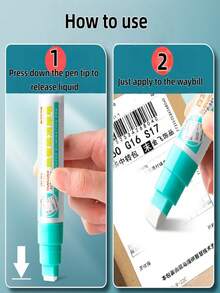 1pc Thermal Paper Information Eraser, Privacy Protection Eraser, Delivery Bill Confidentiality Tool, Easily Erase Credit Card Receipt Data, Pen Tip Cleaning Tool