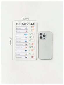 1 cái Bảng theo dõi kỷ luật bản thân, kế hoạch phát triển, danh sách nhiệm vụ, bảng kiểm tra kỷ luật bản thân, bảng ghi nhớ bằng nhựa có thể thay thế, dùng cho nhà hoặc xe hơi. - Nhiều màu - Xem 4