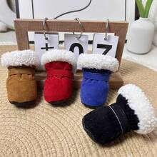 Small Dog Shoes Winter Warm Snow Boots, Thermal Lining, Suitable For Poodle, Teddy, Walking In Snow, Available In Multiple Colors