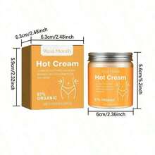 100g/3.53oz Intensive Firming Hot Cream - Moisturizes And Enhances The Elasticity Of Arms, Thighs, And Abdomen, Deeply Hydrating With Glycerin And Ginger, Suitable For All Skin Types - 黃色 - 查看 4