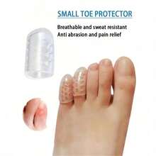 QKC 20pcs Toe Anti Abrasion And Pain Protection Silicone Toe Sports Toe Sleeve For Women High Heels Women Pumps And Men Sneakers Shoes Summer Daily Wear - 透明10 - 查看 3