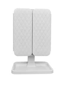 LED Tri-Fold Makeup Mirror With 3X/2X Magnification - Touch, 70 LEDs, Adjustable Brightness, USB/Battery Powered, Bottom Tray Storage, Foldable Triple-Fold Design, Suitable For Travel And Family Use - Ideal Ladies' Gift For Christmas, Valentine's Day, Mother's Day Thanksgiving,Graduation Season Gift - Multicolor - View 14