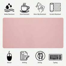 Super Large Mouse Pad, Writing Pad Office Desk Pad, Desk Mat, Waterproof PU Leather + Non-Slip Velvet Surface 35. 4" X 16. 9" (Pink), Multiple Size Options, Gaming Desk Pad, Desk Protector, Various Colors, Office, Student, Princess Style Pink, Pink, Sky Blue, Study Desk, Long Desk Pad, Home Decor Pad, Scratch Resistant Anti-Glare Leather Coffee Table Mat, Laptop Protective Pad, Waterproof Reusable And Easy-To-Clean, Office Supplies, Study Home Goods,School Supplies,Back To School Gaming Mouse Pad Desk Accessories Office Desk Accessories Mousepad Mouse Pad For Desk - 多色的 - 查看 6