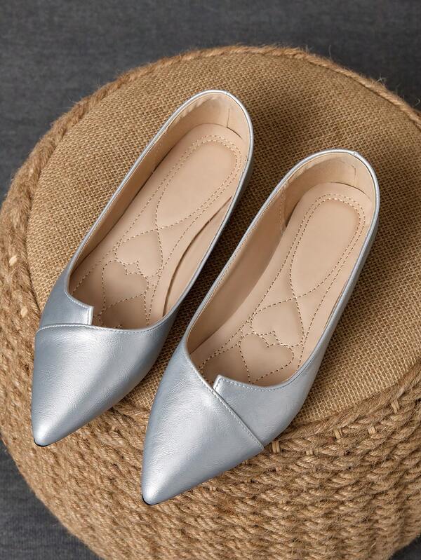 Women's Plaid Olive Green Pointed Toe Slip-On Stone Textured Flat Shoes, Comfortable Outdoor Versatile Black Loafers