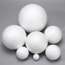 50/30/20/10/4/1pcs Polystyrene Foam Balls, White PS Styrofoam Round Balls, Multi-Size Suitable For Wedding Decor, Birthday Decor, Home Decor, School Decoration, Christmas Party Decor, Paintable DIY Craft Decoration Balls - White - View 1