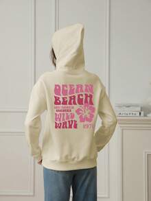 A Set Of Girls' Casual Printed Pullover Hooded Sweatshirt For Autumn And Winter Students' Young Children's Clothing Long Sleeved With Plush Thick Top - Wear Our Comfortable And Fashionable Children's Hooded Sweatshirt To Explore The World! Hoodies Tween Girl Clothes Tween Girl Clothes Girls