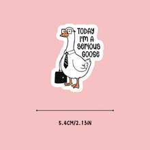 HAILUREY Today I'm A Serious Goose Sticker - Funny Sarcastic Goose Magnet With Glasses & Suit Design, Waterproof & Scratch-Resistant Decal For Laptop, Car, Water Bottle, Skateboard - Humorous Coworker Gift For Teens & Adults, Stickers For Luggage, Bicycle, And More - Perfect For Creative Decor & Gifting - Multicolor - View 5