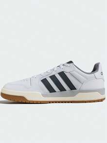 Adidas ENTRAP Comfortable Versatile Non-Slip Durable Low-Top Retro Basketball Shoes, Unisex, White & Blue, Retro American Campus Style Teenage Vibe Basketball Sneakers - White - View 11