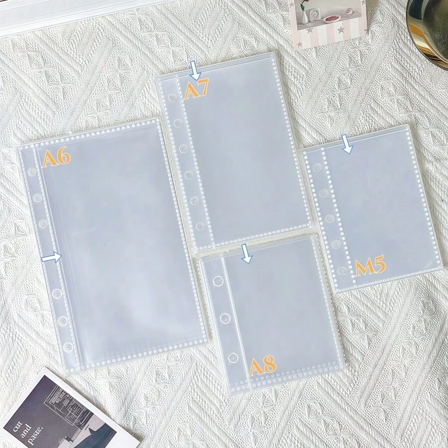 20/30/50p/Bag M5/A8/A7/A6 Planner Refill Pages, Sticker Book Spare Parts, Sticker Book Loose Leaf, Sticker Book Inner Pages - Clear - View 1