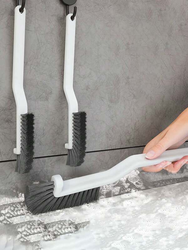 4 قطع مجموعة فرش تنظيف الحمام والمطبخ، فرشاة المرحاض، فرشاة الكشط ذات المقبض البلاستيكي المتين للتنظيف العميق لشقوق الحمام