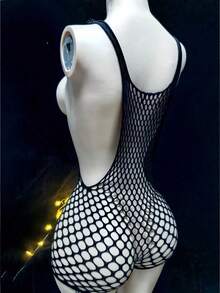 1 件性感内衣连体袜镂空透视罩杯连体袜不含内衣情人节女士泳装和服装泳衣，Rave