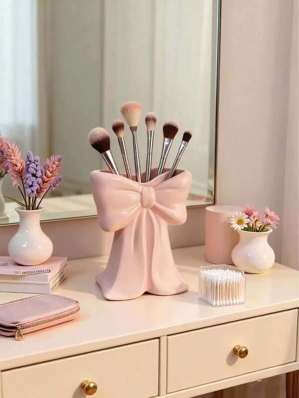 1 Creative Vase, Pink And White, Simple High-Quality Design, Suitable For Room Decoration, Living Room, Office, Dining Room, Exquisite Craft Decoration Vase, Home Decoration