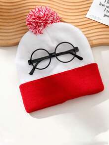 1pc Christmas Knit Beanie, Lightweight And Comfortable To Wear, Features A Stretchy Design That Won't Dig Into Your Head. Perfect For Christmas Parties, Family And Friends Gatherings, Daily Outings, Or As A Holiday Gift. Winter Head Warmer