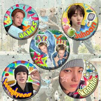 Boy Band Members Colorful Support Pins Celebrity Merchandise Personalized Decorative Brooches Fan Collectible Support Accessories