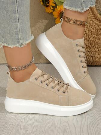 Nuevas zapatillas de lona caqui casuales para mujer, zapatos planos versátiles de slip-on para estudiantes, suela suave para uso al aire libre, adecuados para otoño, vuelta al colegio, tallas grandes, unisex