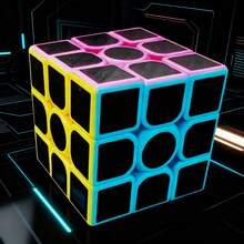 High-Speed 3X3 Carbon Fiber Magic Cube - Stress-Relief Fashion, Perfect Gift For Teens & Adults - Multicolor - View 3