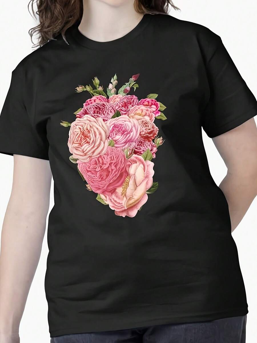 Mothers Heart Roses By Tobe Fonseca Classic T Shir - Style 14 - View 1