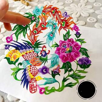 Wholesale Colorful Single-Sheet Chinese Paper-Cut Window Decorations