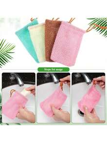 1 件装肥皂袋肥皂袋去角质皂网肥皂网袋沐浴皂架泡沫泡沫网肥皂袋适用于女士男士女孩洗碗厨房用品家居浴室装饰户外旅行家庭学校等。 - 均碼 - 查看 6