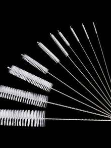 10 قطع فرشاة تنظيف قش الشرب، فرشاة تنظيف القش، فرشاة تنظيف الأنابيب والزجاجات