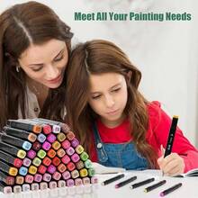 80Colores Plumones Doble Punta Pincel, 80 coloresplumones dobles, plumones Adecuado para artistas, principiantes, estudiantes, dibujar, dibujar, garabatear, crear y disear. 80Colores - 100 Colores-A - Ver 3