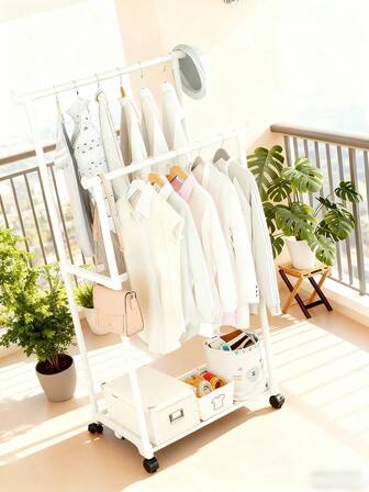 1 st enkel klädställning från golv till tak, förvaringsställ för skor och hattar, klädställning för hemmet, klädställning för balkong, klädställning för sovrum, klädställning för hemmet, inomhusbalkong, enkel klädställning, flyttbar förvaringsställ