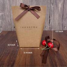9 PCS Thank You Gift Wrap Boxes Packing Bags(9 Brown), Minimalist Gift Boxes Easter, Drative Presents Box Bundle For Packing Candy/Tie,25111418 - 巧克力棕 - 查看 5