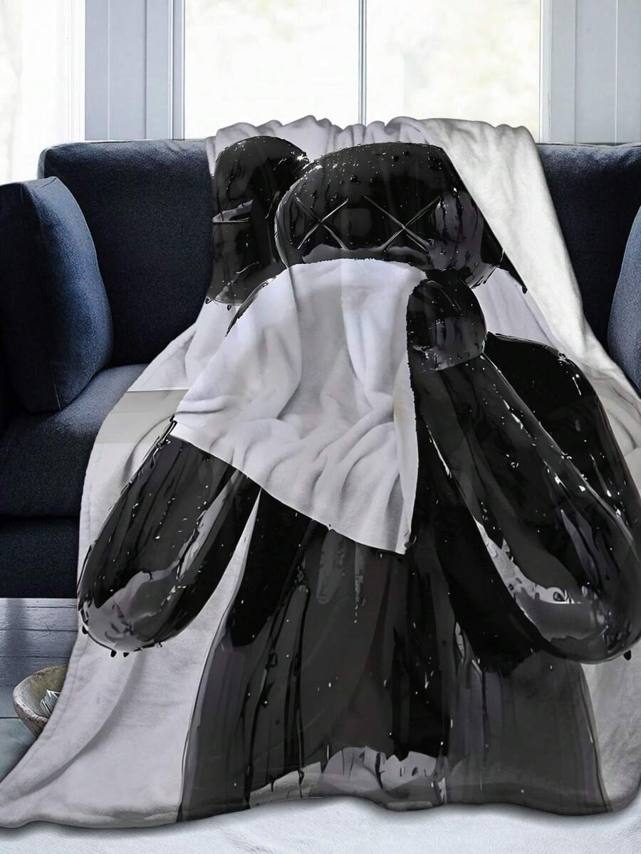Kawss Kawaii Kaw  Blanket Super Soft Flannel Blanket Lightweight Warm And Comfortable Blanket Adult Gifts For All Seasons No Linting, Machine Washable - Black - View 1