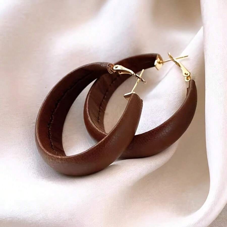 Elegant Vintage-Inspired Hoop Earrings - 925 Silvery Posts, Alloy, Perfect For Parties, Holidays & Everyday Chic