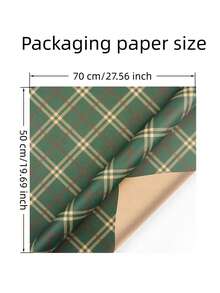 1 张圣诞包装纸，19.69x27.56 英寸，节日礼品包装，带有圣诞树、圣诞老人、驯鹿、雪人图案，经典季节主题设计，适合节日礼品和工艺品 - 綠色1 - 查看 6