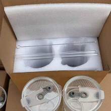 1pc Transparent Glass Cup With Striped Pattern Lid And Straw, Portable And Simple Style Cup For Water, Tea Or Coffee, With A Ins Style; Comes With A Round Shape, With A Capacity Of 350/600 Ml There Are Also Straws And Straw Brushes To Choose From Back To School - Transparent 600ML - View 20