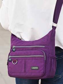 新款男士便携随身包大容量男士斜挎包男士单肩包多层包 - 彩色 - 查看 9