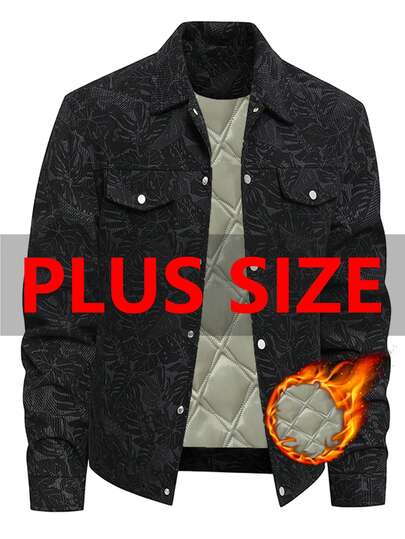 Chaqueta casual acolchada y cálida para hombre de talla grande en invierno, multiusos para otoño/invierno, chaqueta de manga larga con solapa, adecuada como regalo para amigos, esposo, novio, chaqueta casual para hombre de talla grande