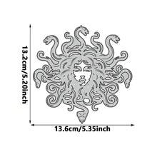 1pc Metallic Medusa Gray Color Metal Cutting Mold, Art Paper Carving Template, For Paper Card Making Scrapbook DIY Card Album Craft Decoration Metal Cutting Mold - Silver Gray - View 8