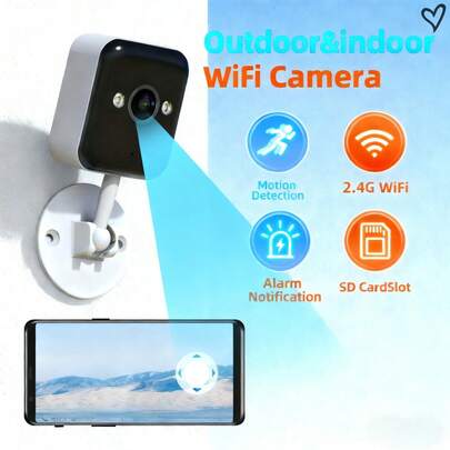 1 台 AI 安全摄像头，优质 ABS IP66 结构，现代白色超薄设计，具有 5 倍变焦增强功能，支持人体检测和 IP66 防护，可实现实时警报，具有彩色夜视功能，提供带语音警报的双向音频，包括快速播放，可与 Alexa 配合使用，是室内/室外保护的理想选择