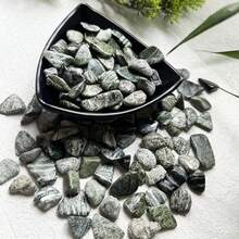 100 جرام من حجر الزيبرا الأخضر الطبيعي الكبير، مناسب لديكور المنزل وحوض السمك والأحواض المائية والنوافير وديكور المكتب وحشو المزهريات وتنسيق النباتات والتجميع والهدايا - أخضر - مشاهدة 9