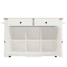 Ilha de cozinha, carrinho de cozinha equipado com filtro de linha, armário de cozinha, carrinho de serviço com bancada, armário de buffet, carrinho de jantar com textura de madeira, armário de buffet, branco