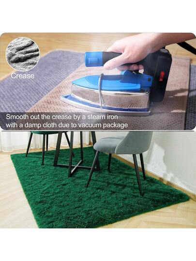 Moderne Indoor Shaggy Vloerkleed Bedroom Living Room Dorm Home ative Polyester Fiber, Sponge Filling Lightweight Dark Groen Plush Area Rugs Super Zachte Comfy Accent Festive Vloer Tapijt view 10