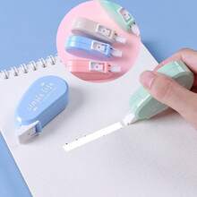 Paquete de 6 Cintas Correctoras Porttiles, Correction Tape, correcciones instantneas, aplicador fcil de usar, Suministros Escolares Material de Oficina - verde, azul, gris, morado, rosa, albaricoque - Ver 7