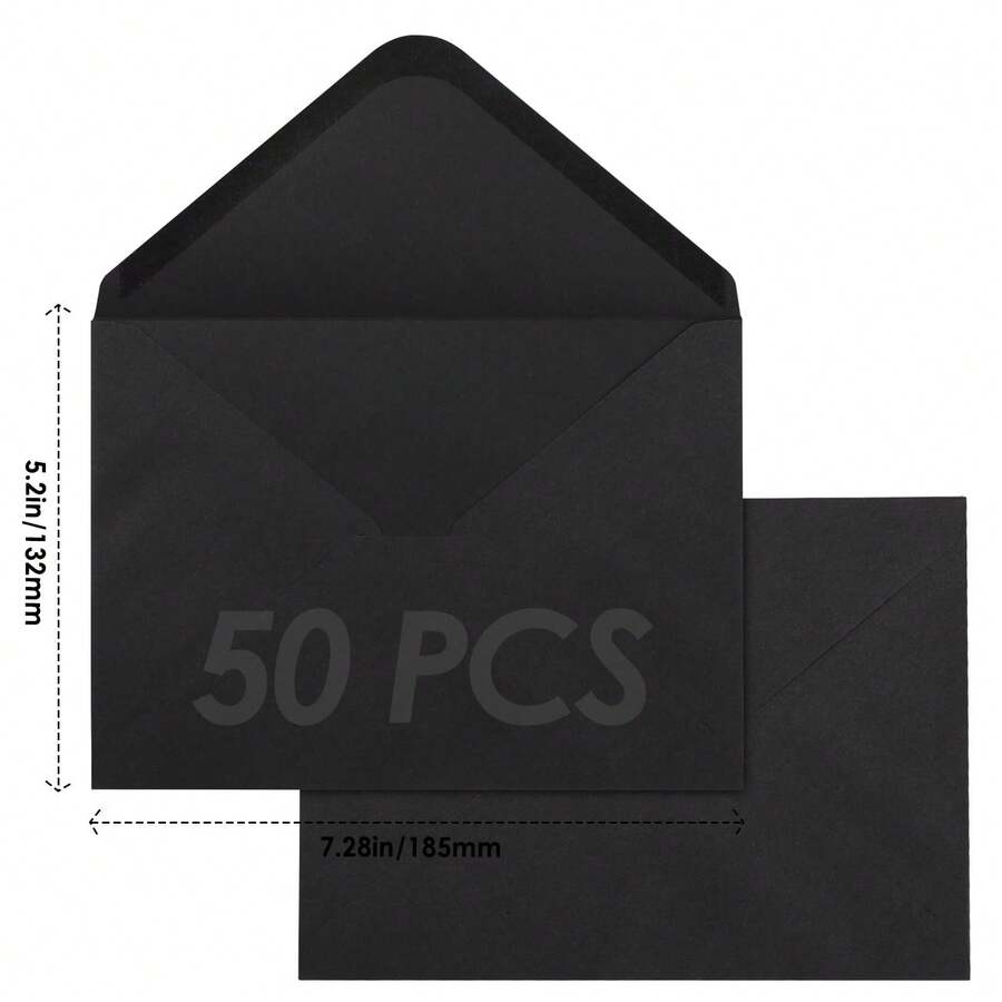 50pzs Sobres Kraft, Mini Sobres de Papel Kraft Pequeños Paquete Sobres para Tarjetas de Visita, Navidad Tarjetas de Invitaciones(Verde) - Verde - Ver 1