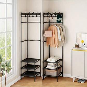 1pc Freestanding Coat Rack, Suitable For Storing Clothes And Hats In Bedroom