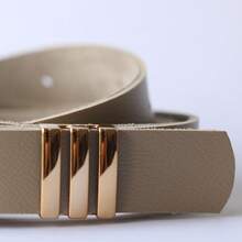 Simple Casual Slin Belt - 米色 - 查看 3