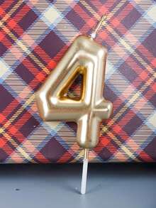 Gold Number Birthday Cake Candles, Metallic Wax Cake Decorations For Birthday, Anniversary, Gender Reveal, Bachelorette Party, Graduation - Princess Theme, No Feathers, Multipurpose Celebration Candles, No Electricity Required, Birthday Candles, Birthday Decorations, Happy Birthday, Room Decor - Gold - View 10