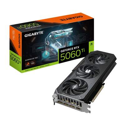  GIGABYTE GeForce RTX 5060 Ti GAMING OC 16G grafische kaart – 16 GB GDDR7, 128-bits, PCI-E 5.0, 2647 MHz kernfrequentie, 3 x DisplayPort, 1 x HDMI, GV-N506TGAMING OC-16GD