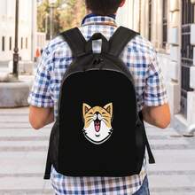 ZLIENSZUS Men'S Lightweight Backpack - Cute Happy Cat Face Design, Black With Orange Accents, Single Pocket, Comfortable For College, Work, Travel - Everyday Backpack For Students & Professionals, Backpack For School, Work Bag, Playful Design, Durable Straps, College Essentials, Stylish Accessory, Sturdy Construction, Office Workers - Nhiều màu - Xem 5
