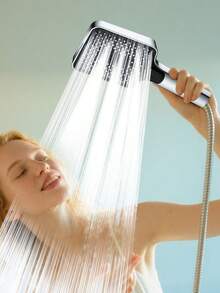 3-Modus Duschkopf Set mit 1,5M Schlauch & verstellbarer Halterung - Premium ABS Konstruktion - Modernes Silber - Für Badezimmer & Wohnmobil