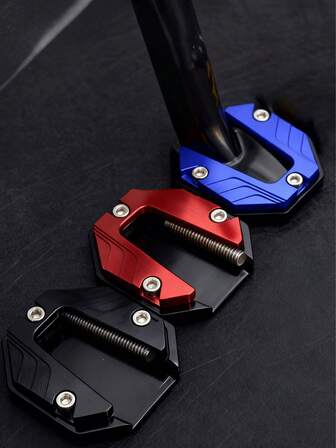 1 pieza - Base antideslizante universal para caballete lateral de motocicleta, accesorio para scooter eléctrico NIU, placa de extensión del pedal del pie con base ampliada para modificación de motocicleta, placa de soporte para caballete lateral de motocicleta de alta calidad de aleación de aluminio